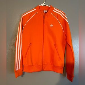Orange zip up adidas jacket never worn